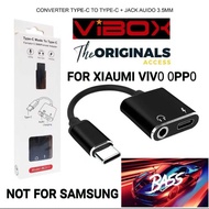 Vibox Splitter JBC-017 Audio Converter 2in1 Usb Type C to Aux 3.5mm and Charger Port Type C Compatib