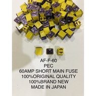 AF-F-60 PEC JAPAN SHORT MAIN FUSE 60AMP FOR USE ON: UNIVERSAL VEHICLE