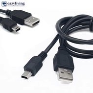 EAZYLIVING 0.8/0.5M USB Cable V3 A Male to Mini B 5 Pin T Port MiniUSB for Devices MP3 MP4 Camera Mo