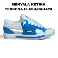 XternalStepSure - Sepatu Fat Shoes Skateboard Gemuk Reflective White Blue Gemuk Suede Canvas Casual