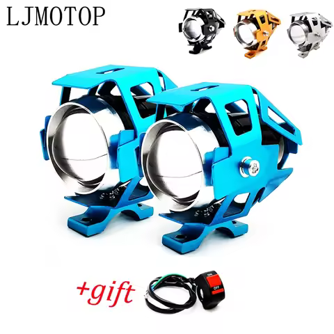 motorcycle headlights auxiliary lamp U5 led spotlight 12V DRL For Yamaha XSR 900 TDM 900 MT125 MT01 
