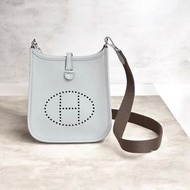 Hermes Mini Evelyne Bag 聖杯藍銀釦