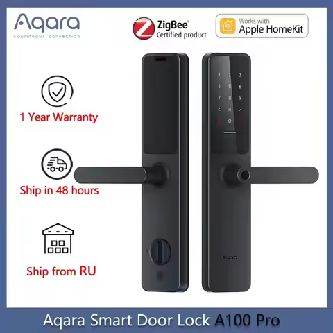 Aqara Smart Door Lock A100 Pro Zigbee Bluetooth 5.0 Apple Homekey Unlock Fingerprint Unlock Work wit