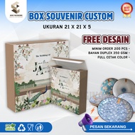 Custom plate souvenir box, custom design, size 21 x 21 x 5, souvenir gift, birthday gift, hampers, s
