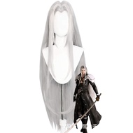 Qinyu Final Fantasy FF7 Sephiroth Cosplay Rambut Palsu Penggayaan Rambut Atas Kraf