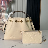 [Zivy Boutique] High-Quality Cow Leather Embossed Handbag Shoulder Messenger Bag Large Capacity Esse