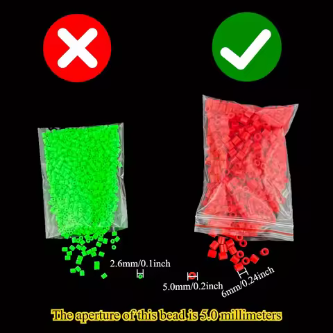 2000 Pcs of Hama Beads 4 Packs 5mm Fuse Beads DIY Handmade Making Materials - Creative Pixel Puzzle 