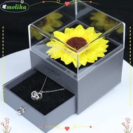 MOLIHA Sunflower Box, Drawer Gift Handbags Gift Box,  Soap Flower Jewelry Box Christmas
