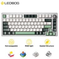 AULA LEOBOG Hi75 75% Mechanical Keyboard 81 Keys Wired Hot Swap RGB Gasket Structure With Knob Custo