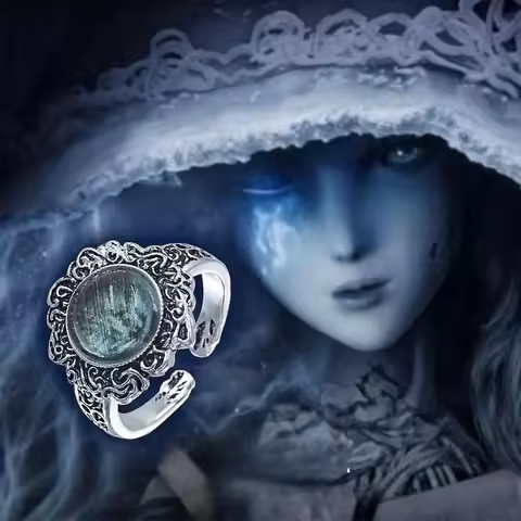 Game Elden Peripheral Jewelry Ranni Dark Moon Ring Adjustable Cosplay Prop Accessories Decoration Fa