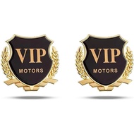 Set/2Pcs 3D VIP Emblem for Car, VIP Car Side Fender Rear Trunk Badge Emblem, VIP Sticker Decals Auto