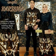 Baju batik couple gamis anak muda model modis kombinasi Balotelli