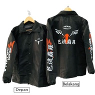 jaket tokyo revengers jaket coach parasut mikey tokyo manji touman - valhalla l dewasa