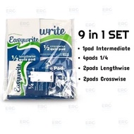 Premium Pack: 9in1 Quiz Pad Set Easywrite 1/4,1/2 Intermediate Cross&Lengthwise GR1234 Random Brand