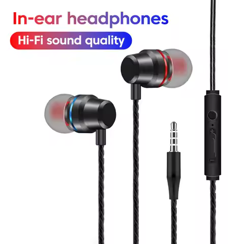 3.5MM/Type C Wired Earphones 360° Surround Sound In Ear Wired Headphones With Microphone Wired Contr