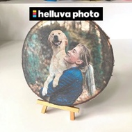 [SG 1-3 DAYS] 7-8” Photo Print On Real Natural Wood Log, Wood Grain Shown 7-8" by Helluva Photo