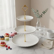 [tenlzsp0bc] 3 Tier Cake Stand EuropeanTiered Dessert Stand Multi-Layer Design 3 Tier Dessert Tray f