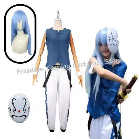 Season 2 Rimuru Tempest Cosplay Costume wig Mask Anime That Time I Got Reincarnated As A Slime Costu