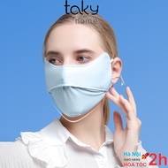 Women's Sunscreen Mask - TakyHome, Breathable Cooling Cold Silk Fabric UPF 50+ Sunscreen Blocks Up t
