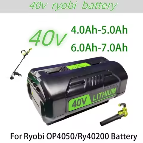 Powertoolbattery 40V 4.0Ah/5.0Ah/6.0Ah/7.0Ah Li-ion rechargeable battery for Ryobi op4050 op40401 ry