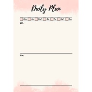 Printable Digital Aesthetic A4 Daily Planner