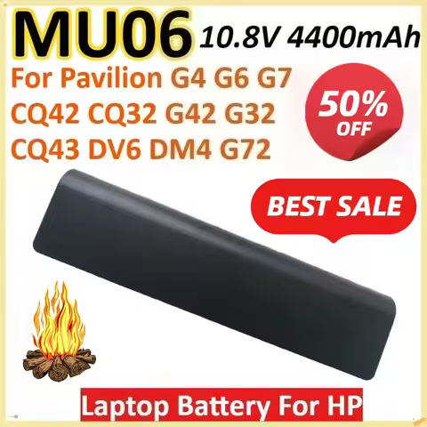 New MU06 10.8V 4400mAh Laptop Battery For HP Pavilion G4 G6 G7 CQ42 CQ32 G42 G32 CQ43 DV6 DM4 G72 59