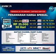 PAKET CLING TV LOKAL RECEIVER TV K VISION 1 TAHUN