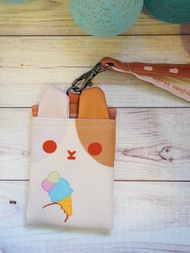 Vivianshen奶油兔證件套 票卡夾 造型證件套 含掛繩