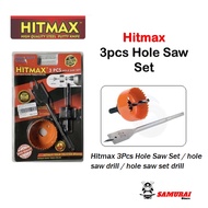 (100% ORIGINAL) Hitmax 3Pcs Hole Saw Set / hole saw drill / hole saw set drill
