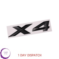 X4 LETTERING REAR BOOT LID TRUNK BADGE EMBLEM FOR BMW XDRIVE SERIES, MATT BLACK