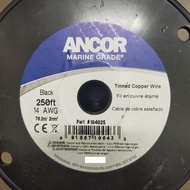 ANCOR 104025 MARINE GRADE TINNED COPPER WIRE 14AWG (2mm²), BLACK - 30FT
