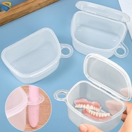 Minimalist Transparent Plastic Invisible Braces Storage Box Dentures Orthodontic Retainer Container Anti-Dust Small Items Jewelry Organizer