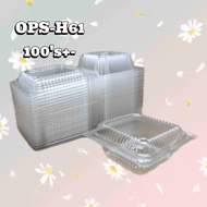 DISPOSABLE PLASTIC CONTAINER OPS-H61 TRAY WITHOUT LOCK 100'S+-/20'S BEKAS KUIH/BEKAS SHUSI