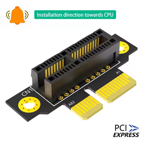 20mm PCIE X1 3.0 90 Degree Reverse Male to Female Riser Card PCI Express 1X to 1X Converter Adapter 