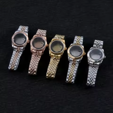 Seiko MoD 31mm Women Automatic Datejust Case for NH05 Movement Fit 24.5mm Dial Watch Case Stainless 