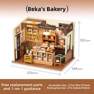 Rolife | DIY Corner Bookstore Brick House Model Toy for Boys and Girls Gift