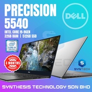 DELL PRECISION 5540 I9-9 GEN GRAPHIC NVIDIA 32GB RAM + 512GB SSD REFURBISHED LAPTOP NOTEBOOK KOMPUTE