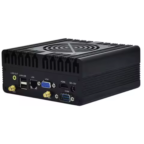 8/10th Gen Core I5 I7 Industrial Mini PC Fanless Motherboard with Top Cooling Fan Compact Case for D