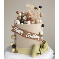 S9. Topper Teddy bear beruang baby cake kue birthday ulangtahun ultah