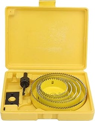 8Pcs Hole Saw Drill Bits Yellow High Carbon Steel Hole Cutter 64mm?127mm for Wood PVC Plastic Drywal