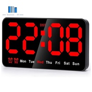 Digital Wall Clock, 9Inch LED Digital Clock Large Display with 12/24H, Big Digits,Small Silent Wall 