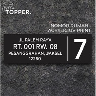 H0M3Sweet- Custom Acrylic House Number Uv Print Acrylic House Number Plate