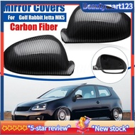 【BM】Side Wind Door Wing Carbon Fiber Rearview Mirror Cover Cap For Golf Rabbit Jetta MK5 2006-2009(Pair)