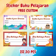20pcs Textbook Stickers | Children's Book Sticker | Custom Sticker | Book label Sticker