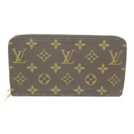 LOUIS VUITTON 拉鍊皮夾 長皮夾 M42616 帆布 棕色 二手 LV