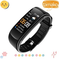 TAMAKO C5S Sport Smart Watch, Waterproof Heart Rate Smart Bracelet Watch, Blood Pressure Blood Oxygen Fitness Traker Bluetooth Smart Band for Android IOS/Women Men