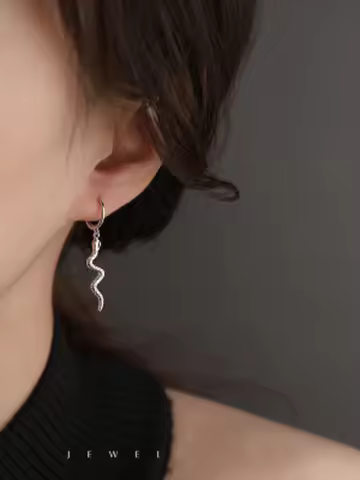 REETI 925 Sterling Silver Earrings Snake Stud Earrings For Women Gift Earings Fashion Jewelry Korean
