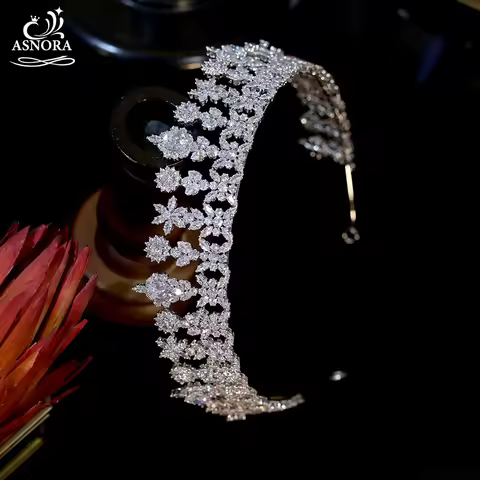 Luxury Wedding CZ Crown Bridal Crystal Headdress Princess Queen Beauty Pageant Crowns Lengthen Tiara