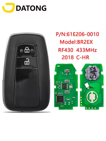 Datong World Remote Control Car Key For Toyota CH-R CHR Genuine 2018 BR2EX 433MHz P/N:61EX206-0010 9
