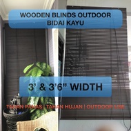 🔥HOT🔥3’ WIDTH WOODEN BLINDS OUTDOOR/  BIDAI KAYU/ TAHAN HUJAN & TAHAN PANAS